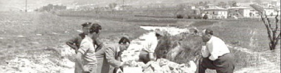 Visita tecnici del Genio Civile ai lavori di San Giacomo 23-04-1955